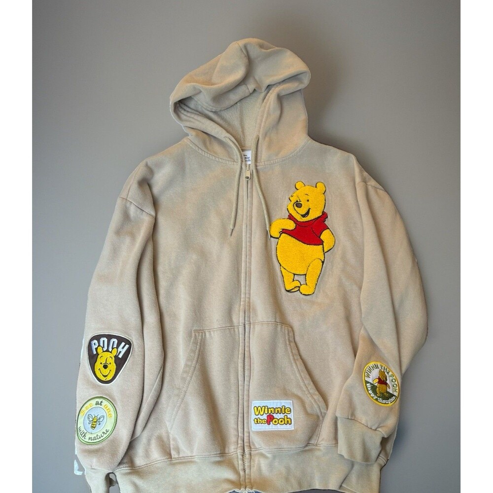 Disney Winnie the Pooh Women's Full Zip Brushed Fleece Hoodie Size XL